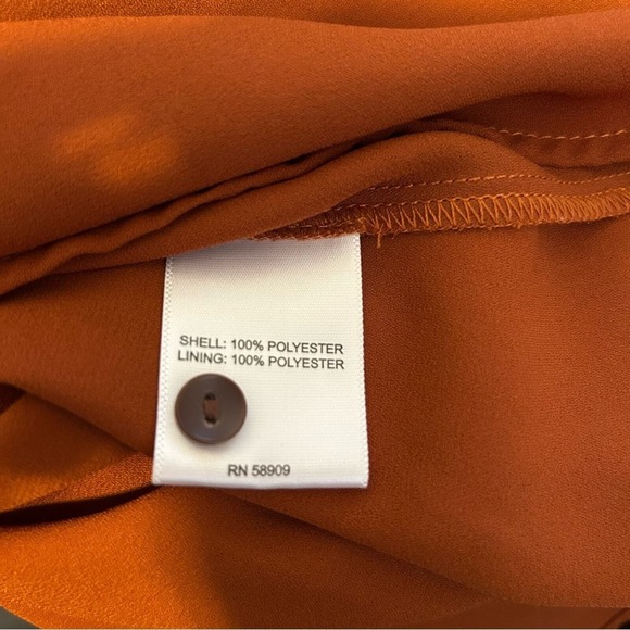 Gibson Latimer Floral Print Long Sleeve Midi Dress Brown Orange Size Unknown - Picture 6 of 6